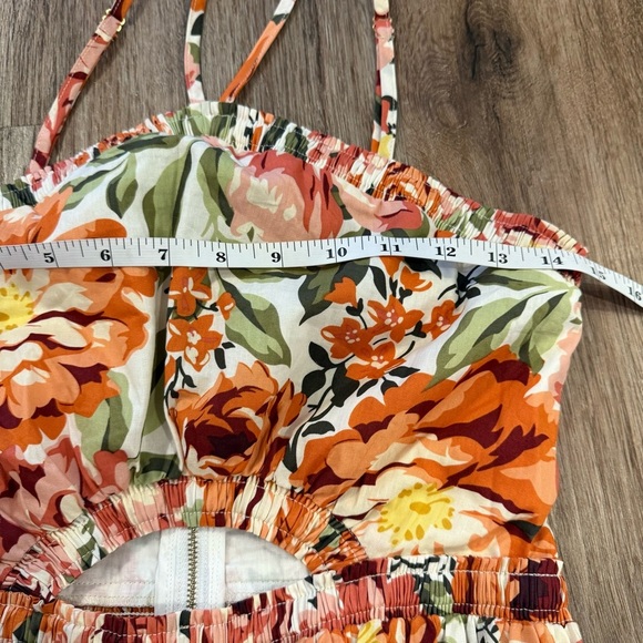 Petal & Pup Madeira Floral Maxi Dress Sz S Feminine Halter Pockets Boho Coquette - Picture 9 of 12